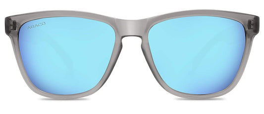 Abaco Kai Crystal Grey Sunglass Polarized Caribbean Blue Mirror Lens Side