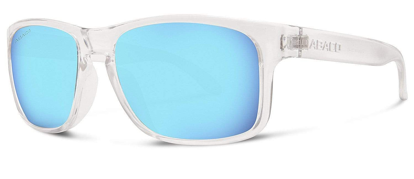 Abaco Dockside Clear Sunglass Polarized Caribbean Mirror Lens Side