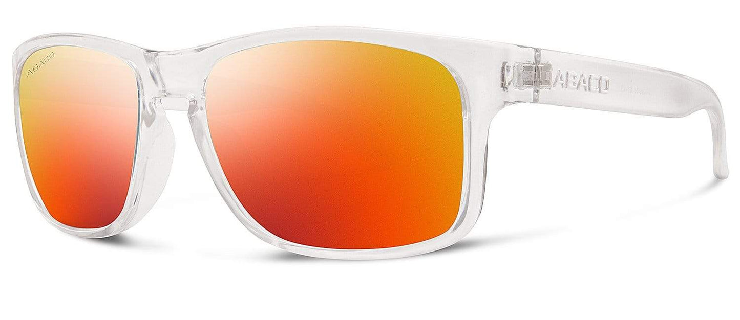 Abaco Dockside Clear Sunglass Polarized Fire Mirror Lens Side