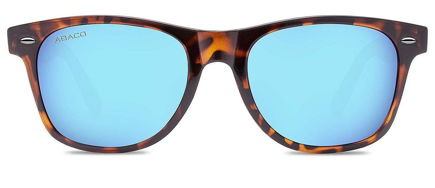 Abaco Waikiki Tortoise Sunglasses Polarized Caribbean Blue Lens Front