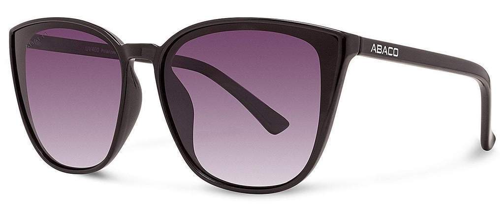 Abaco Chelsea Black Sunglass Polarized Grey Lens Side