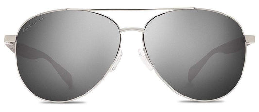 Abaco Burton Silver Grey Sunglass Polarized Chrome Lens Side
