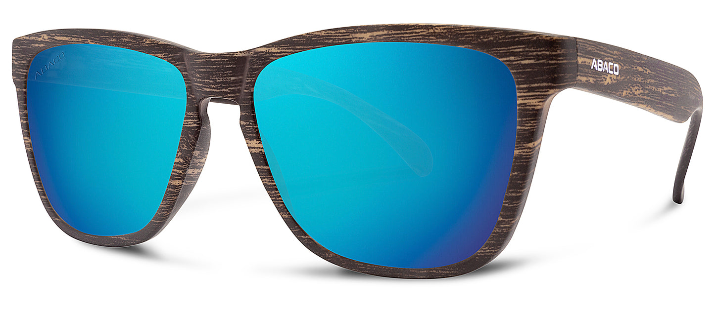 Abaco Kai Black Wood Sunglass Polarized Ocean Lens Side