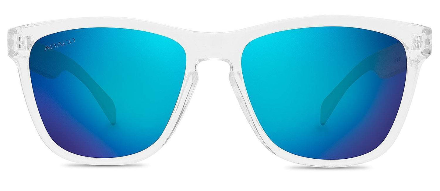 Abaco Kai Crystal Clear Sunglass Polarized Ocean Mirror Lens Front