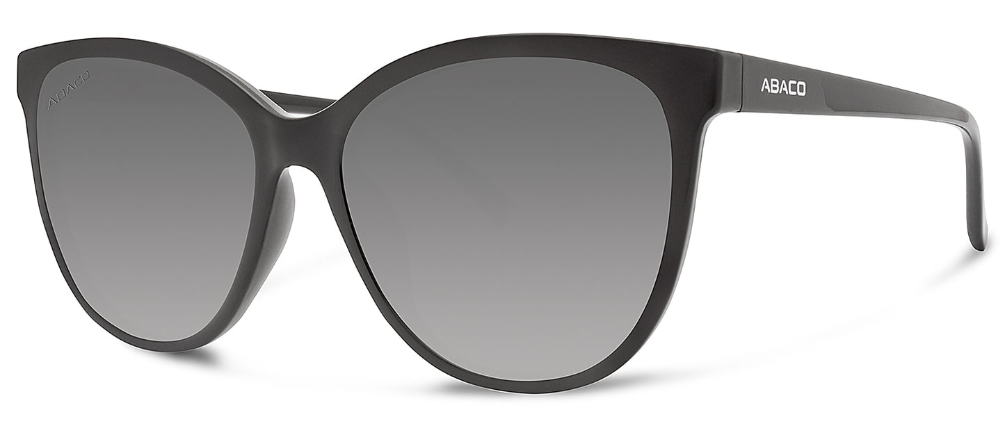 Abaco Kendall Black Sunglass Polarized Grey Lens Side