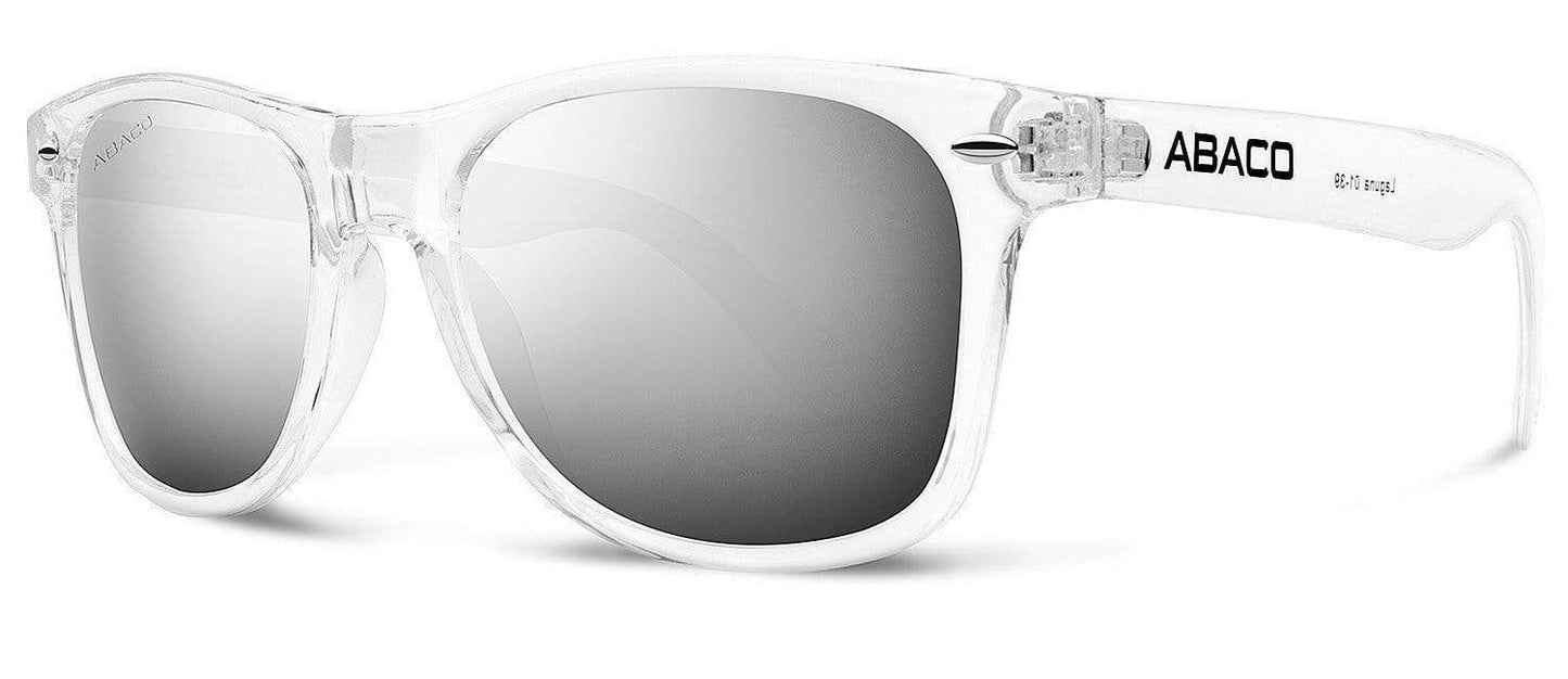 Abaco Laguna Crystal Clear Sunglass Polarized Chrome Mirror Lens Side