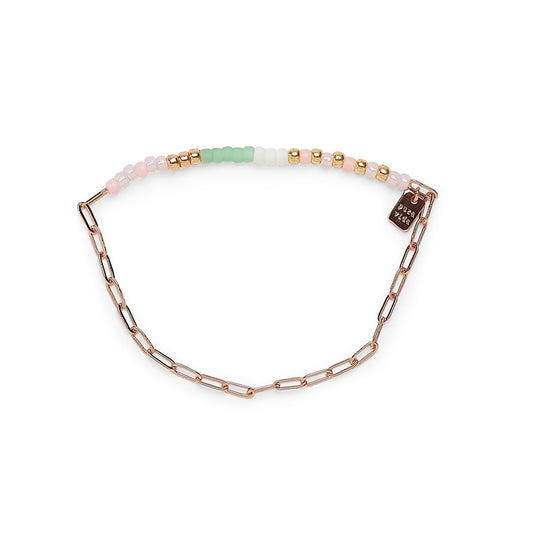 Pura Vida Seabright Stretch Bead & Chain Braclet