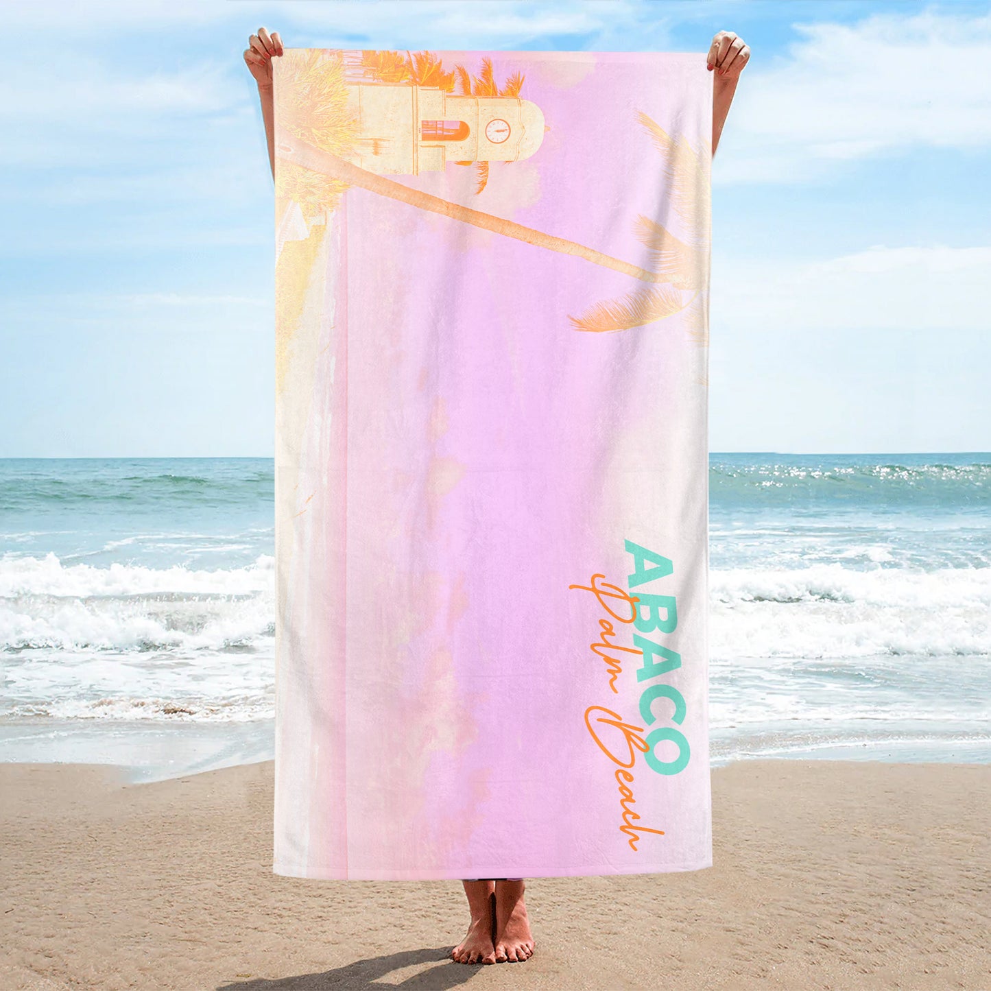 View of Abaco Palm Beach Ultra Soft Beach Towel