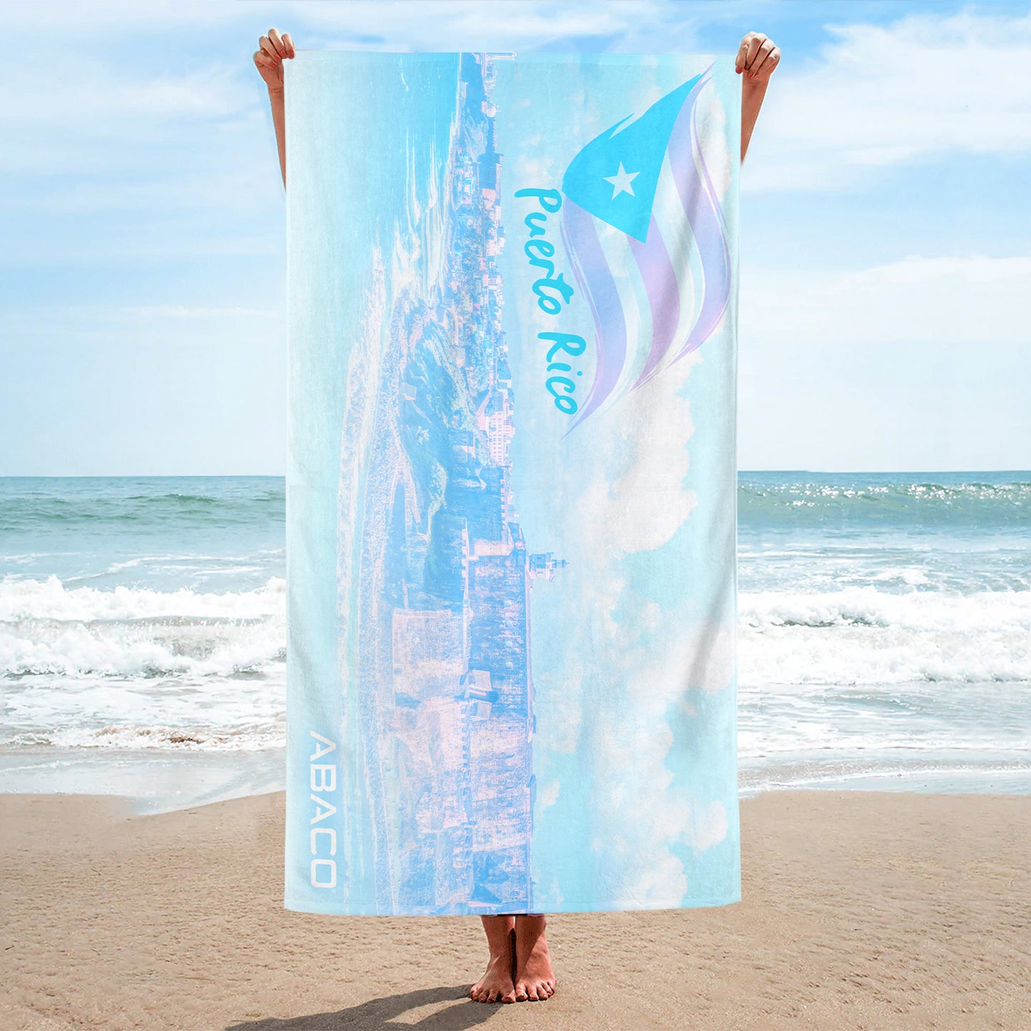 View of Abaco Puerto Rico Ultra Soft Beach Towel