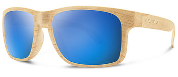 Natural Wood/Deep Blue Mirror