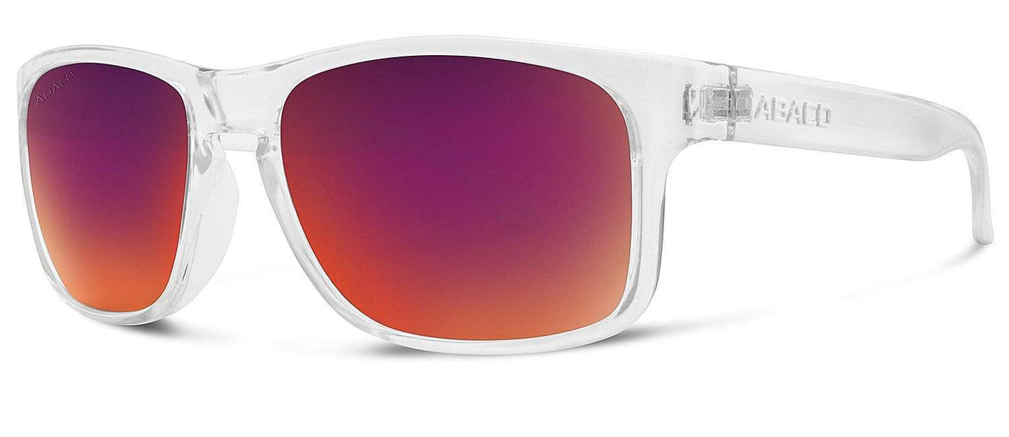 Abaco Dockside Clear Sunglass Polarized Sunset Mirror Lens Side