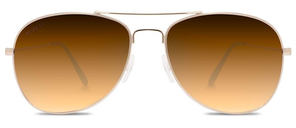 Abaco Avery Gold Sunglass Brown Gradient Polarized Lens Side