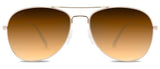 Abaco Avery Gold Sunglass Brown Gradient Polarized Lens Front