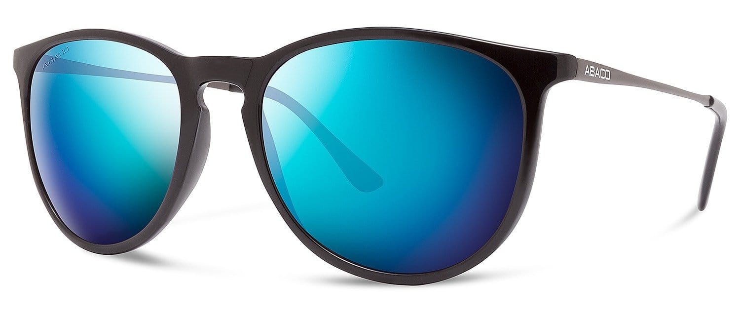 Abaco Piper Black Sunglasses Polarized Ocean Mirror Lens Side