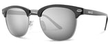 Abaco Montana Matte Black Sunglasses Polarized Chrome Mirror Lens Side