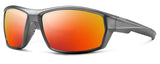 Abaco Octane Matte Black Sunglasses Polarized Fire Mirror Lens Side
