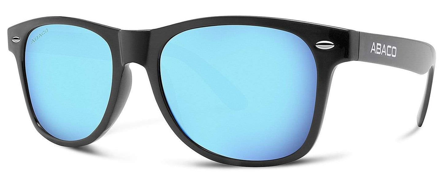 Abaco Waikiki Black Sunglasses Polarized Caribbean Blue Lens Side