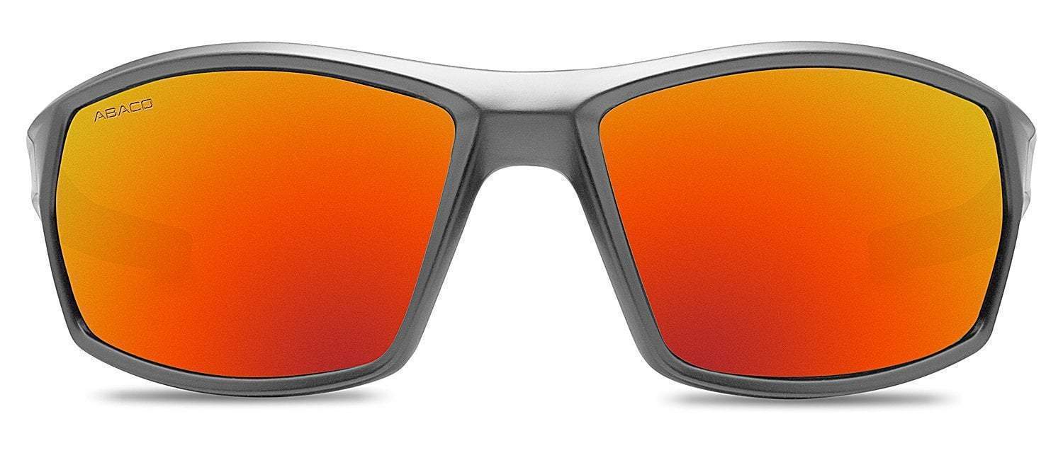Abaco Octane Matte Black Sunglasses Polarized Fire Mirror Lens Front
