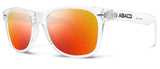 Abaco Laguna Crystal Clear Sunglass Polarized Fire Mirror Lens Side