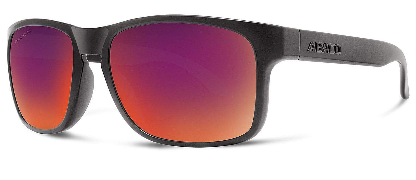 Abaco Dockside Gloss Black Sunglass Polarized Sunset Mirror Lens Side