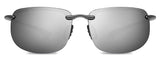 Abaco Outrigger Matte Black Sunglasses Polarized Chrome Mirror Lens Front