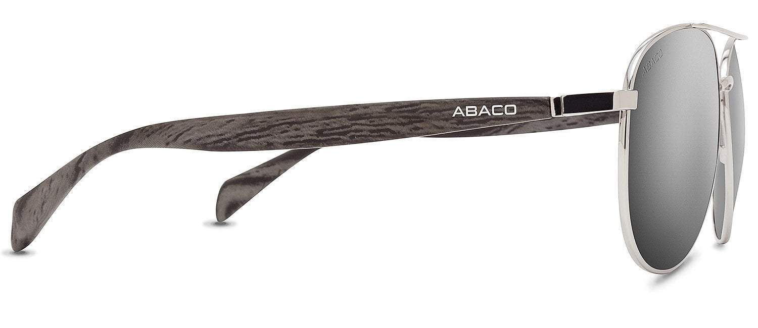 Abaco Burton Silver Grey Sunglass Polarized Chrome Lens Side 2