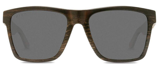 Abaco Cruiser Black Wood Sunglass Polarized Grey Mirror Lens Side