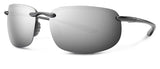 Abaco Outrigger Matte Black Sunglasses Polarized Chrome Mirror Lens Side
