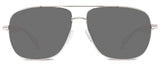 Abaco Austin Silver Sunglass Grey Polarized Lens Front