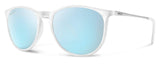 Abaco Piper White Sunglasses Polarized Caribbean Blue Lens Side