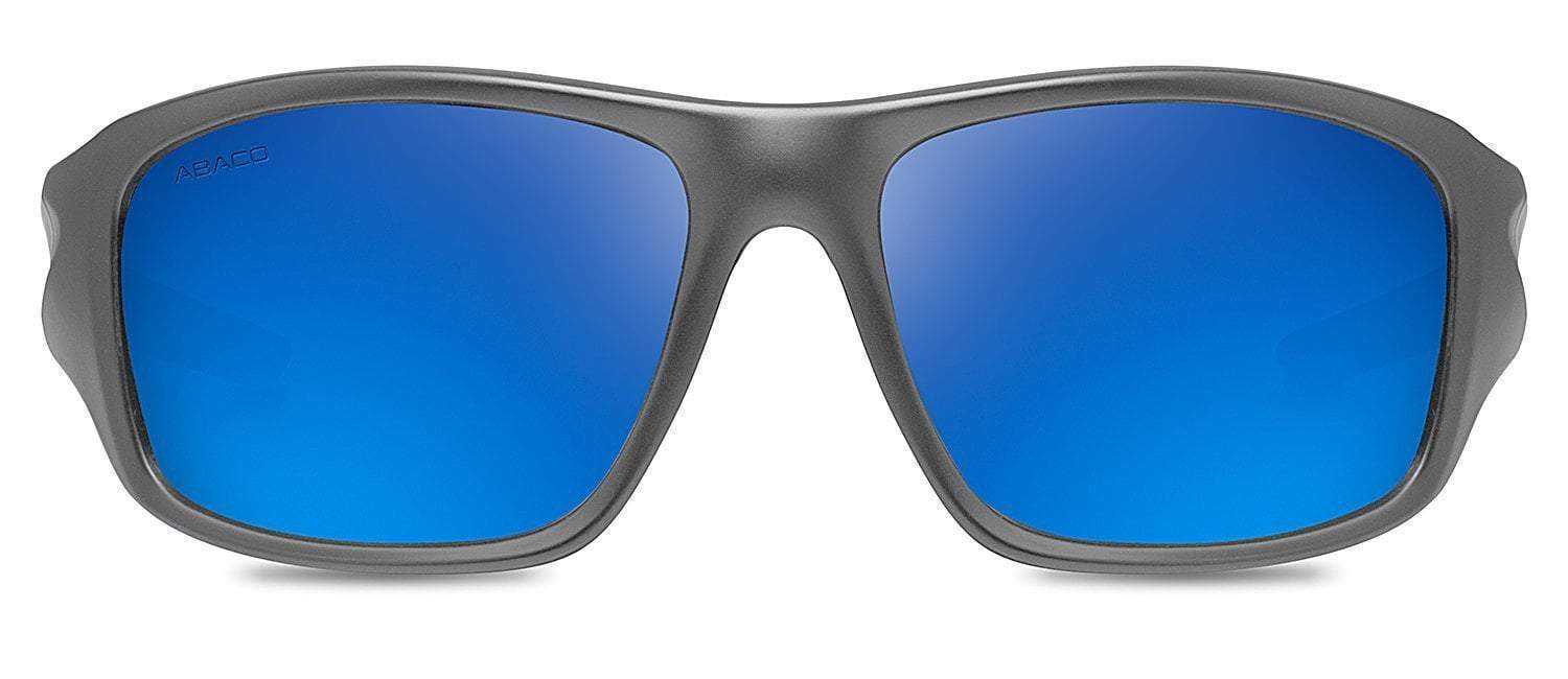 Abaco Radman Matte Black Sunglass Polarized Blue Mirror Lens Front