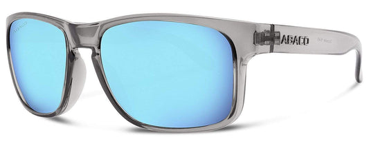 Abaco Dockside Crystal Grey Sunglass Polarized Caribbean Blue Mirror Lens Side