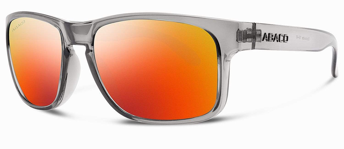 Abaco Dockside Crystal Grey Sunglass Polarized Fire Mirror Lens Side