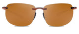 Abaco Outrigger Tortoise Sunglasses Polarized Brown Lens Front