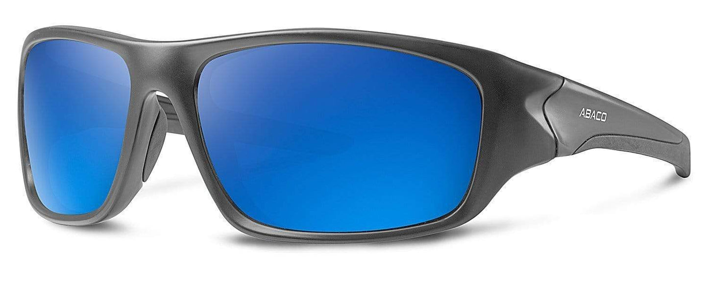 Abaco Radman Matte Black Sunglass Polarized Blue Mirror Lens Side