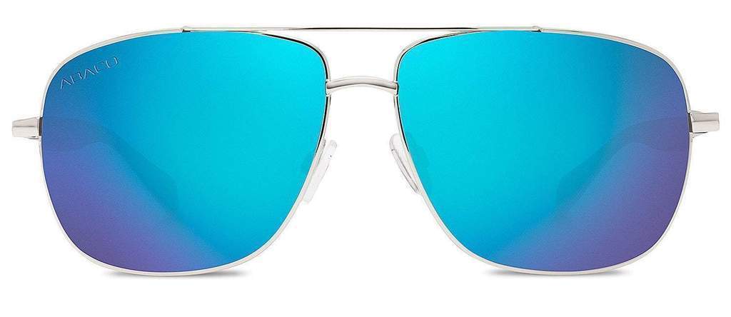 Abaco Austin Silver Sunglass Ocean Polarized Lens Front