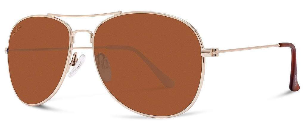 Abaco Avery Gold Sunglass Brown Polarized Lens Side