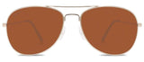 Abaco Avery Gold Sunglass Brown Polarized Lens Front