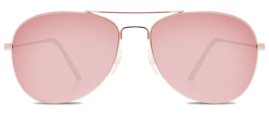Abaco Avery Rose Gold Sunglass Rose Gold Polarized Lens Front