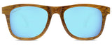 Castaway Bamboo Floating Sunglasses with Caribbean Blue Lens front