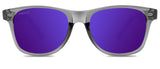 Abaco Laguna Crystal Grey Sunglass Polarized Purple Mirror Lens Front