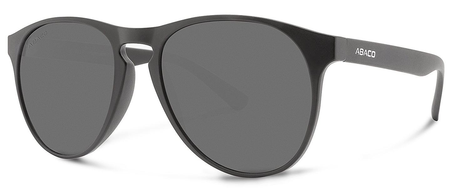 Abaco Logan Matte Black Sunglasses Polarized Grey Lens Side