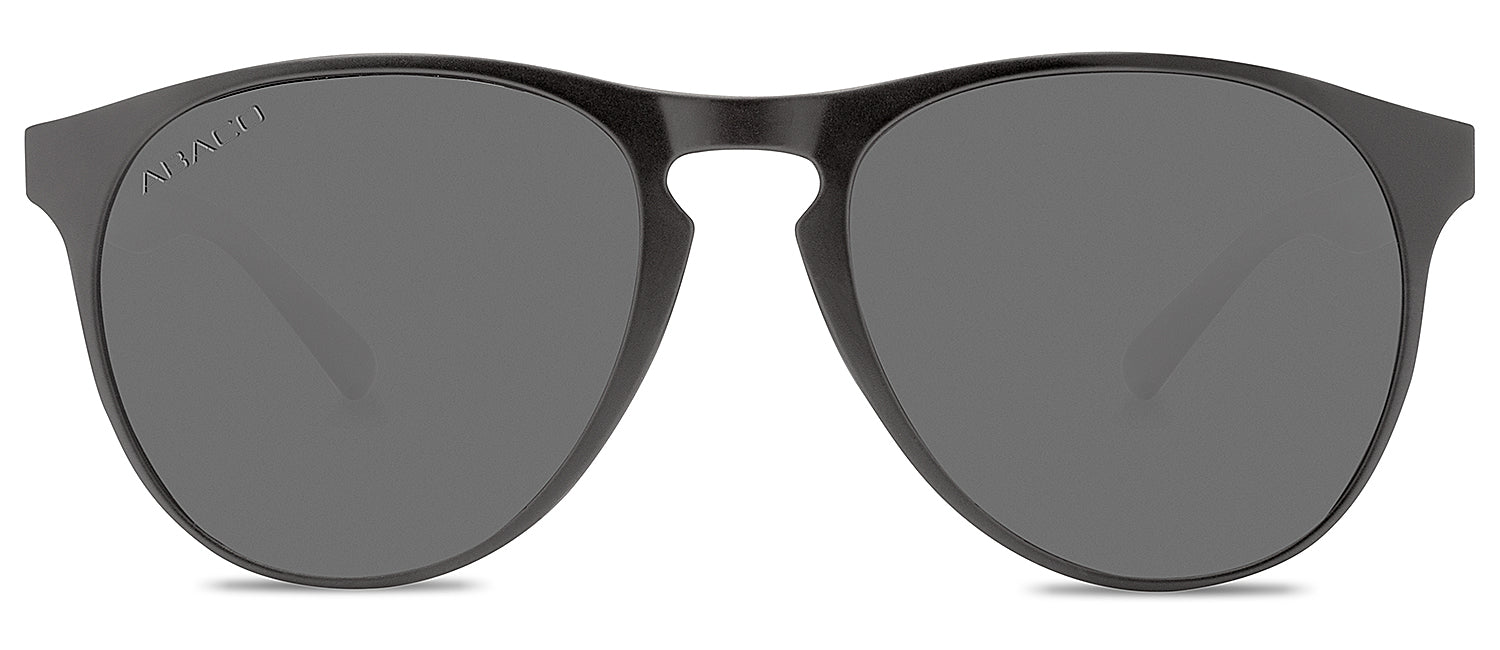 Abaco Logan Matte Black Sunglasses Polarized Grey Lens Front