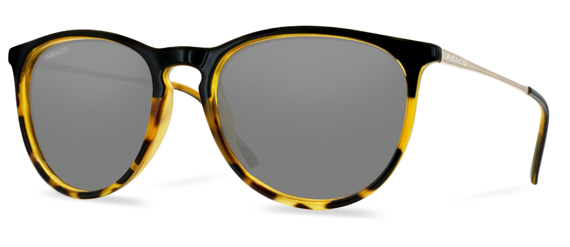 Abaco Piper Black Tortoise Fade Sunglasses Polarized Grey Lens Side
