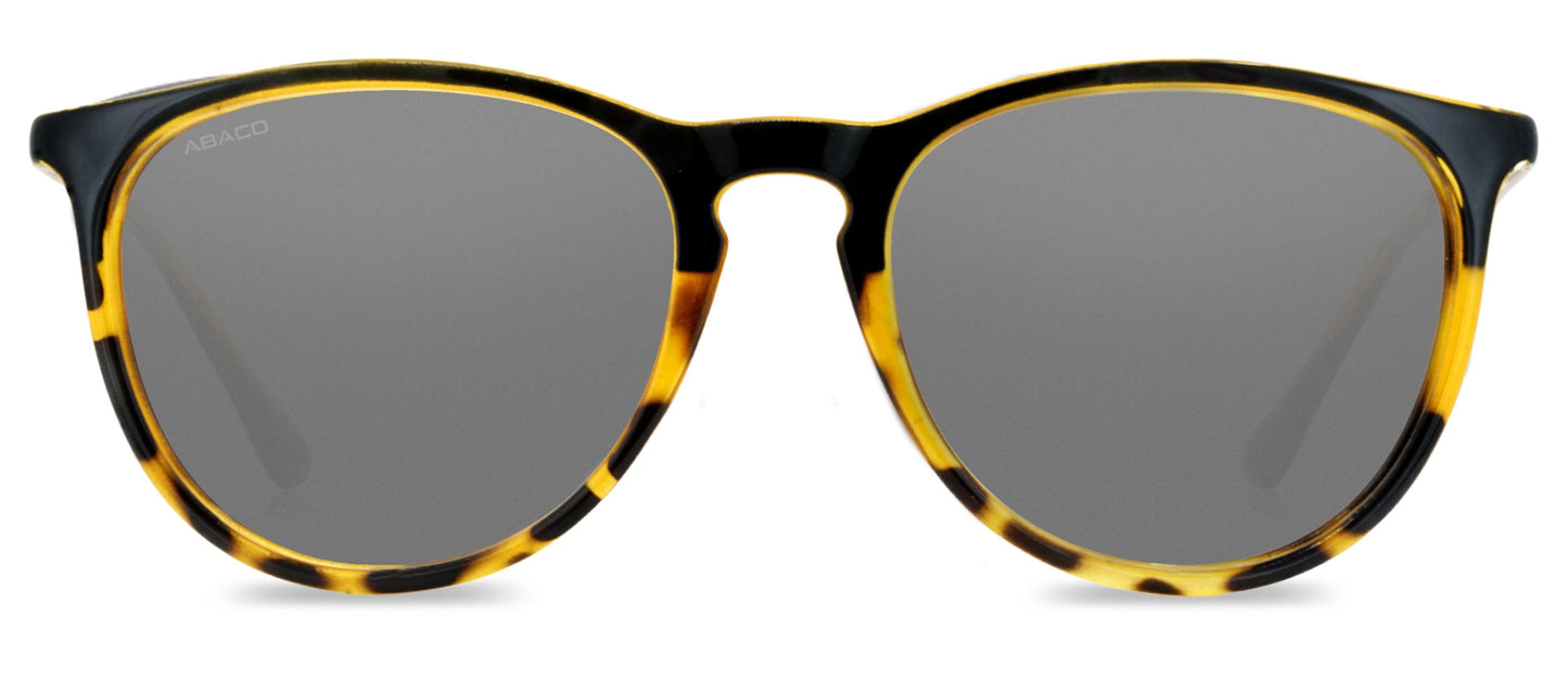 Abaco Piper Black Tortoise Fade Sunglasses Polarized Grey Lens Front