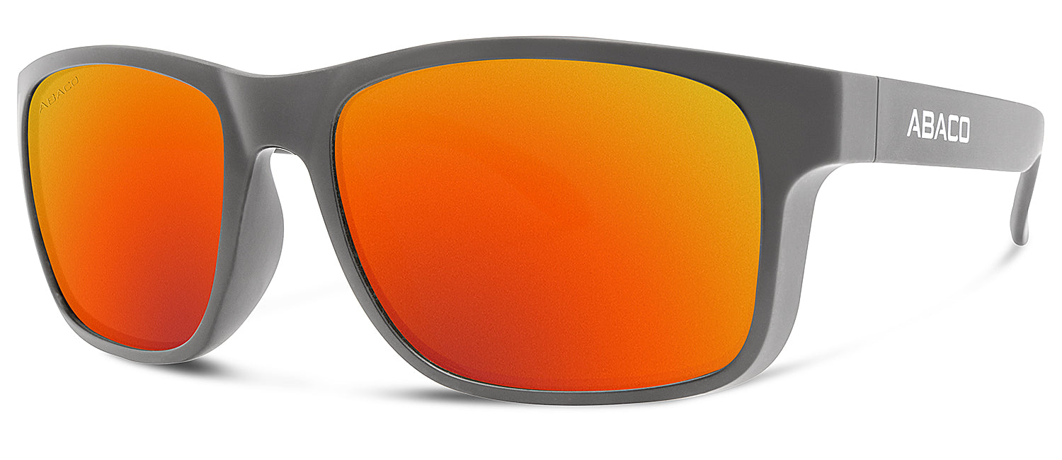 Seaport Junior Polarized Sunglasses Matte Black Frame Fire Lens Side
