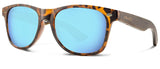 Abaco Taylor Tortoise Bamboo Sunglasses Polarized Caribbean Blue Lens Side