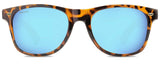 Abaco Taylor Tortoise Bamboo Sunglasses Polarized Caribbean Blue Lens  Front