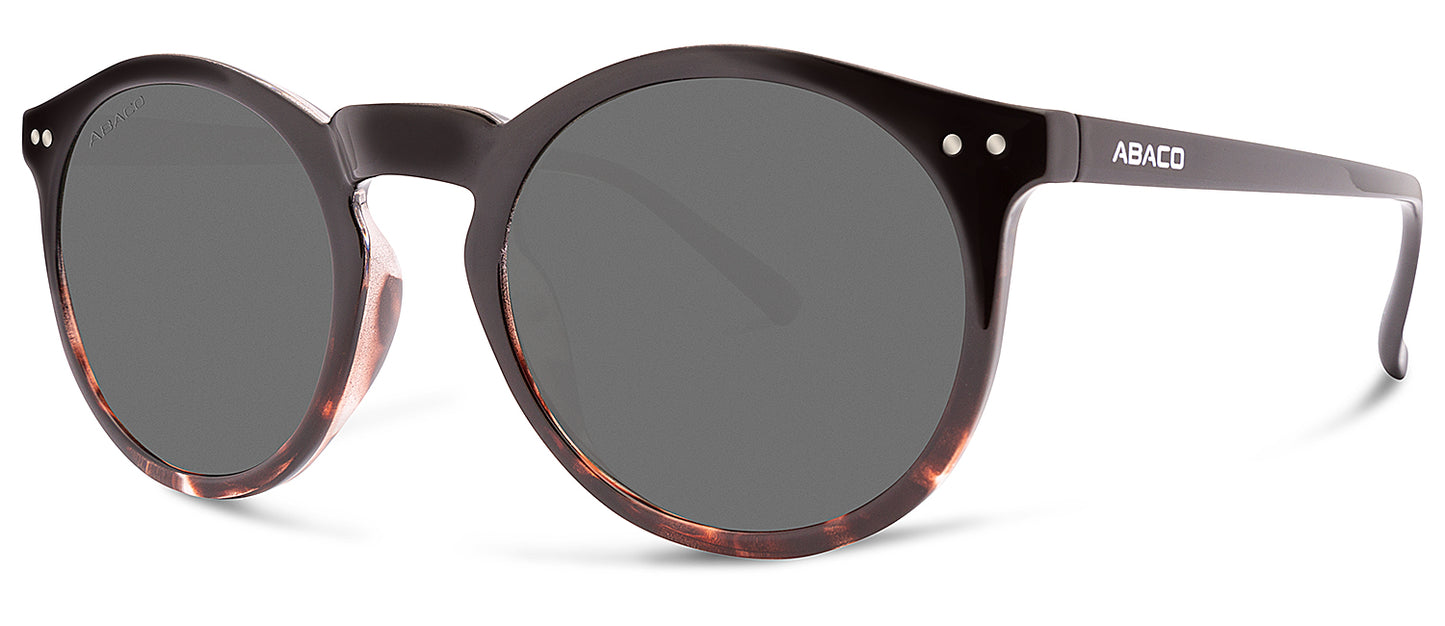 Abaco Vero Black Tortoise Fade Sunglasses Polarized G15 Lens Side