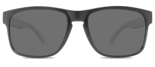 Abaco Dockside Matte Black Sunglass Polarized Grey Lens Side